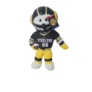 VINTAGE # 68 Pittsburgh Steelers NFL Play Football Plush Bear w/ Tag 2000